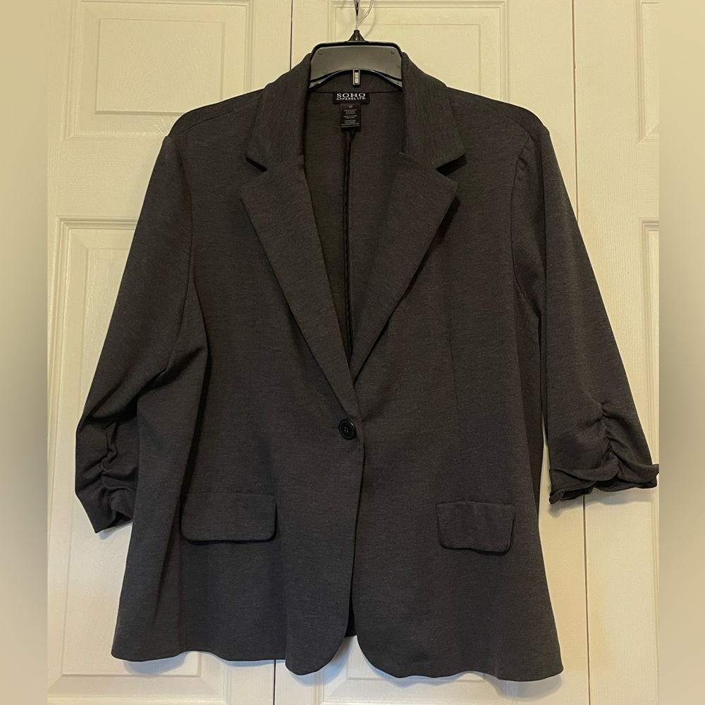 EUC Gray Stretchy Blazer